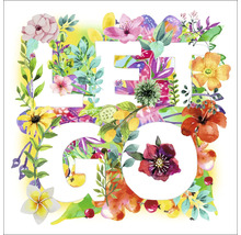 Illustration des Schriftzugs Get Go mit Blumen