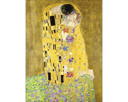 Tableau en verre Klimt Le baiser 60x80 cm