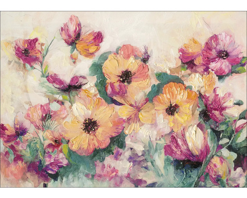 Leinwandbild Original Colored Flowers VI 70x50 cm