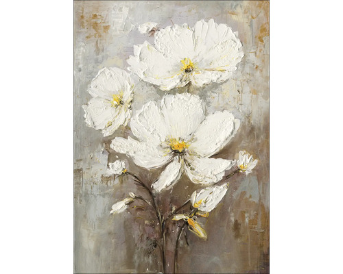 Tableau sur toile Original White Flowers III 50x70 cm