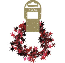 Guirlande d''étoiles rouges, longueur 2,70 mètres, décoration de Noël