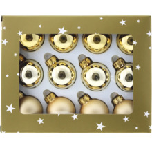 Boîte de boules de Noël en verre