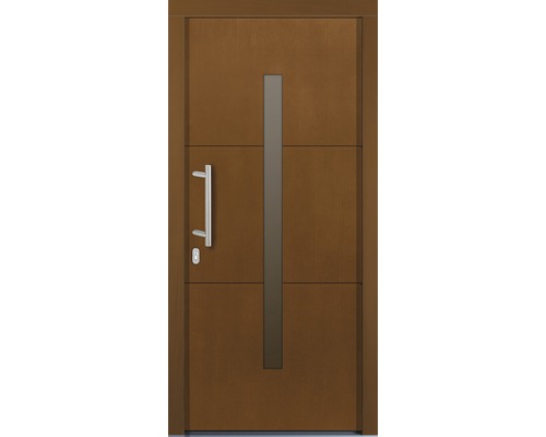 Haustür Tavira Kiefer lackiert afromosia 1100 x 2100 mm DIN links