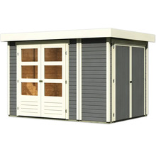 Gartenhaus Karibu Karola 2 inkl. Anbauschrank 284 x 217 cm terragrau