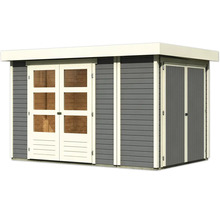 Gartenhaus Karibu Karola 3 inkl. Anbauschrank 315 x 217 cm terragrau