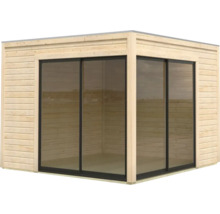 Gartenhaus Karibu Diko 3 inkl. Fußboden, Fenster 308 x 308 cm natur