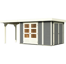 Abri de jardin avec porte double et annexe