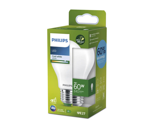 Lampe LED Philips avec culot E27 dans son emballage