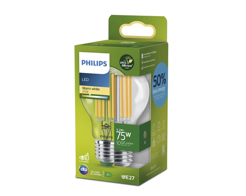 Philips LED-Lampe in Verpackung, warmweißes Licht, 5,2 Watt Leistung