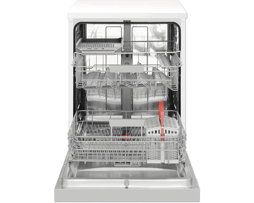 Lave-vaisselle ouvert avec paniers à vaisselle