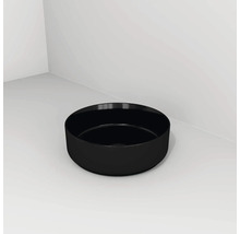Schwarze Pflanzschale aus Kunststoff
