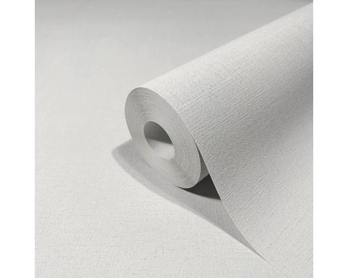 Papier peint intissé 34837 GZSZ aspect textile gris blanc