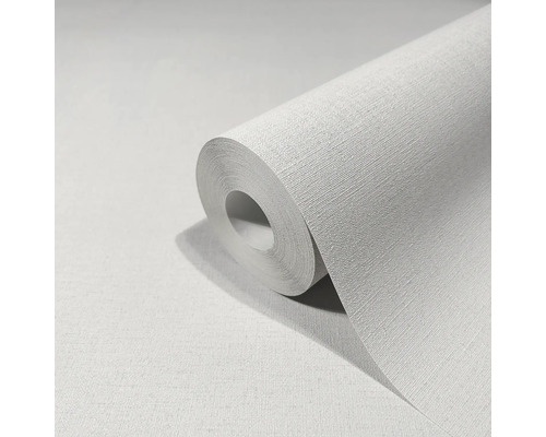 Papier peint intissé 34837 GZSZ aspect textile gris blanc Rouleau de papier peint texturé