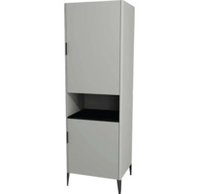 Hochschrank mit 2 Türen Devo Lotos 60x190x53 cm Anschlag rechts perfect touch stahlgrau
