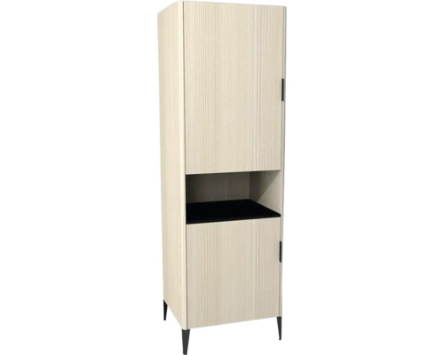 Hochschrank mit 2 Türen Devo Lotos 60x190x53 cm Anschlag links structure avola cremeweiß Hochschrank mit 2 Türen Devo Lotos 60x190x53 cm Anschlag links structure avola cremeweiß