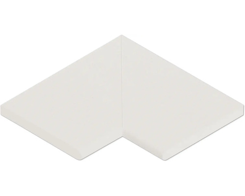 Bordure de piscine margelle Licia élément plat angle intérieur à 90° blanc béton 49,6 x 31 x 3,5 cm