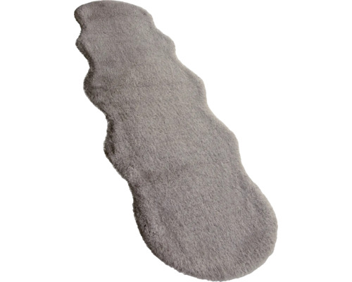 Contour de lit en peau de mouton grise