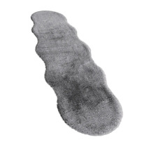 Kunstfell Romance Shape grau meliert 55x160 cm-thumb-1