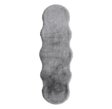 Kunstfell Romance Shape grau meliert 55x160 cm-thumb-0