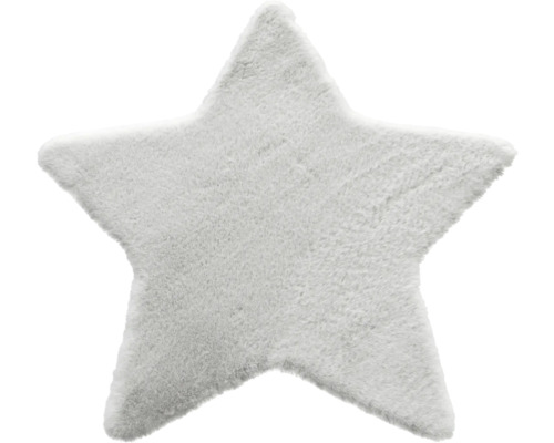 Tapis Romance étoile gris clair 80x80 cm-0