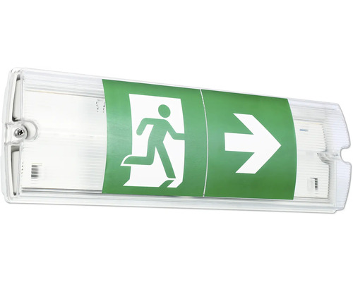 Lampe de sortie de secours avec flèche vers la droite