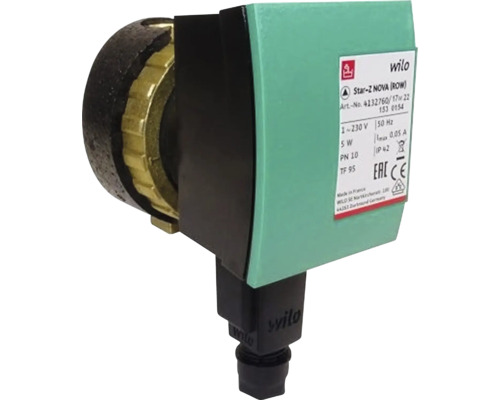 Pompe de circulation à eau sanitaire Wilo Star-Z NOVA 84 mm 1/2 pouce 4132760 (ROW)