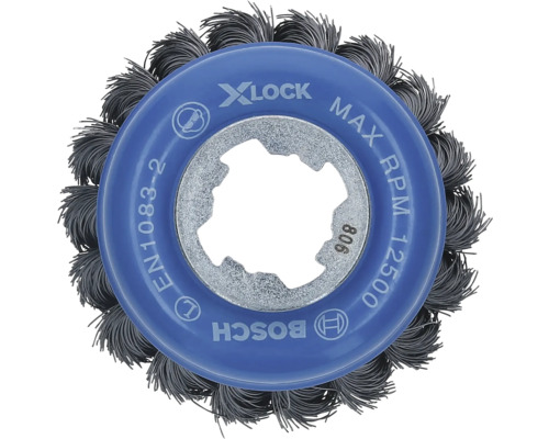 Brosse métallique avec fixation X-Lock pour meuleuse d''angle