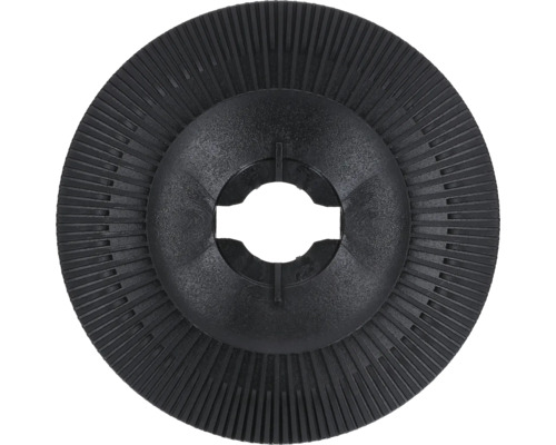 Schleifteller mit Lamellenstruktur und zentraler Aufnahmebohrung