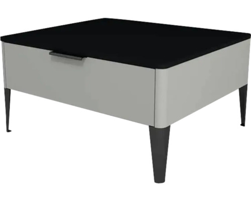 Meuble bas avec 1 tiroir Devo Lotos lxhxp 31x60x53 cm perfect touch gris acier/noir Meuble bas avec 1 tiroir Devo Lotos lxhxp 31x60x53 cm perfect touch gris acier/noir