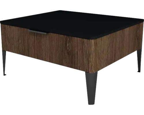 Unterschrank mit 1 Schublade Devo Lotos 31x60x53 cm bronze expressive oak/schwarz Couchtisch mit Holzstruktur und Ablage