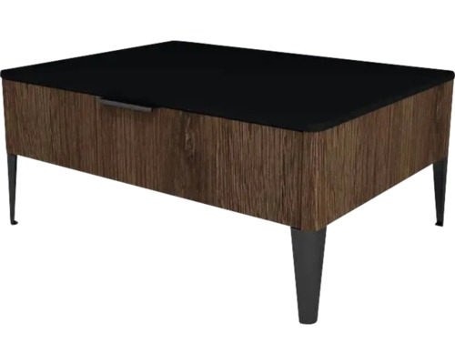 Unterschrank mit 1 Schublade Devo Lotos 31x70x53 cm bronze expressive oak/schwarz Couchtisch mit Schublade und Füßen
