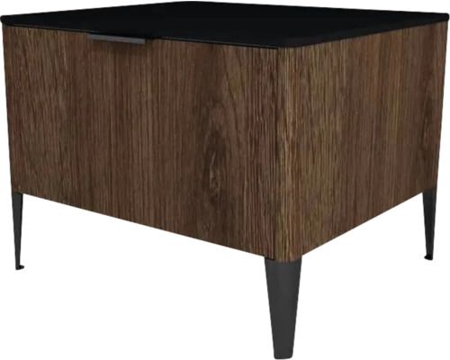 Unterschrank mit 1 Schublade Devo Lotos 46x60x53 cm bronze expressive oak/schwarz Nachttisch mit einer Schublade und Füßen