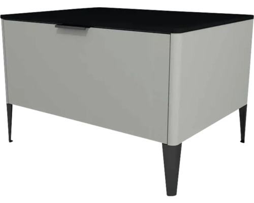 Meuble bas avec 1 tiroir Devo Lotos lxhxp 46x70x53 cm perfect touch gris acier/noir Meuble bas avec 1 tiroir Devo Lotos lxhxp 46x70x53 cm perfect touch gris acier/noir