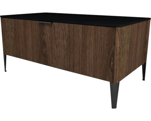 Unterschrank mit 1 Schublade Devo Lotos 46x100x53 cm bronze expressive oak/schwarz Kommode mit Holzdekor und Füßen