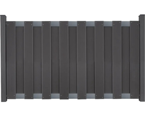 Clôture basse GroJa Merano prémonté sans poteaux cadre anthracite 180 x 90 cm anthracite