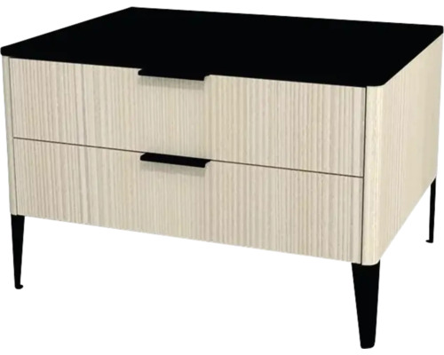 Unterschrank mit 2 Schubladen Devo Lotos 46x70x53 cm structure avola cremeweiß/schwarz Unterschrank mit 2 Schubladen Devo Lotos 46x70x53 cm structure avola cremeweiß/schwarz