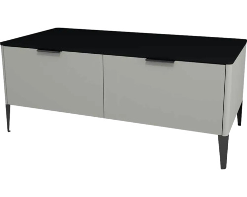 Meuble bas avec 2 tiroirs Devo Lotos lxhxp 46x110x53 cm perfect touch gris acier/noir Meuble bas avec 2 tiroirs Devo Lotos lxhxp 46x110x53 cm perfect touch gris acier/noir