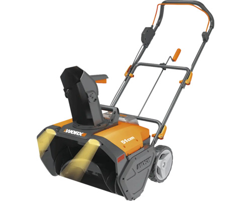 Fraise à neige sans fil Worx Nitro 20V WG471E, avec bartterie 2 x 4Ah et chargeur Fraise à neige avec une largeur de travail de 51 centimètres