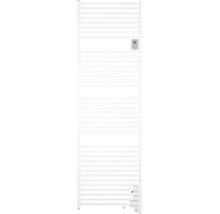 Sèche-serviettes blanc avec tubes chauffants horizontaux et affichage numérique