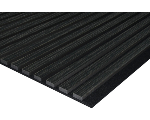 Akustikpaneel Eiche schwarz foliert 19x572x2400 mm