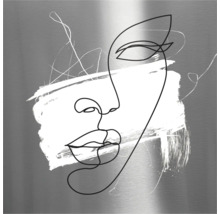 Dessin au trait décoratif d''un visage de femme