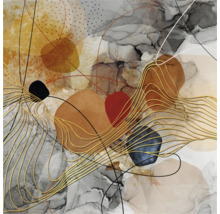 Image murale abstraite avec différentes formes et lignes