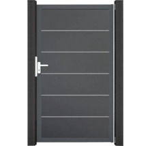 Einzeltor GroJa BasicLine Premium DIN universal vormontiert ohne Pfosten Rahmen anthrazit 100 x 180 cm anthrazit