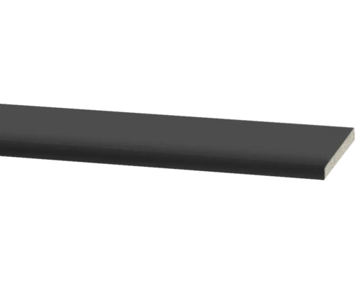 Rebord de fenêtre anthracite 0164 PE sans cache 1000x250x24 mm Une plinthe noire.