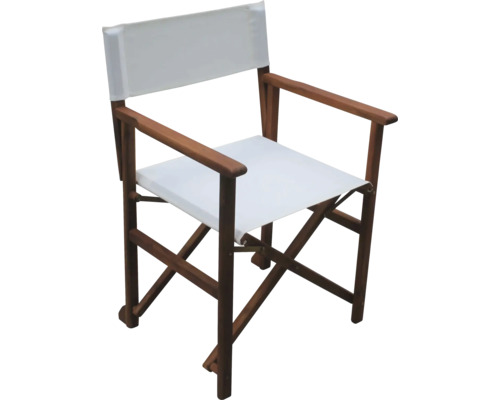 Gartenstuhl GARDEN PLACE Haley beige, Gestell aus Holz, Sitzbezug aus robustem Textiligewebe, Klappfunktion für platzsparende Lagerung Regiestuhl mit Holzrahmen und Stoffbezug