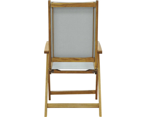 Vue arrière d''une chaise longue en bois avec revêtement en tissu