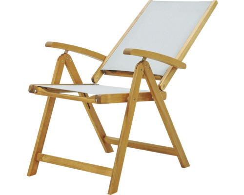 Chaise longue en bois avec revêtement en tissu