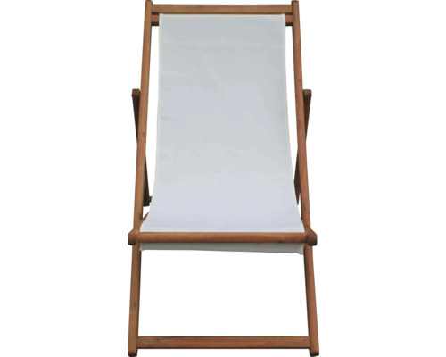 Chaise longue en bois avec revêtement en tissu