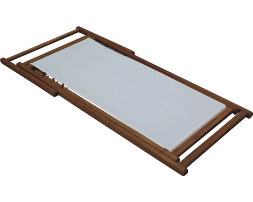 Chaise longue en bois avec revêtement en tissu