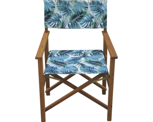 Regiestuhl mit tropischem Blattmuster